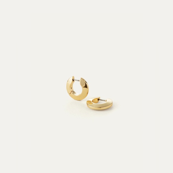 JENNY BIRD Toni Hinged Hoop Earrings - Small, Gold, BRAND NEW, $110 - Picture 1 of 9